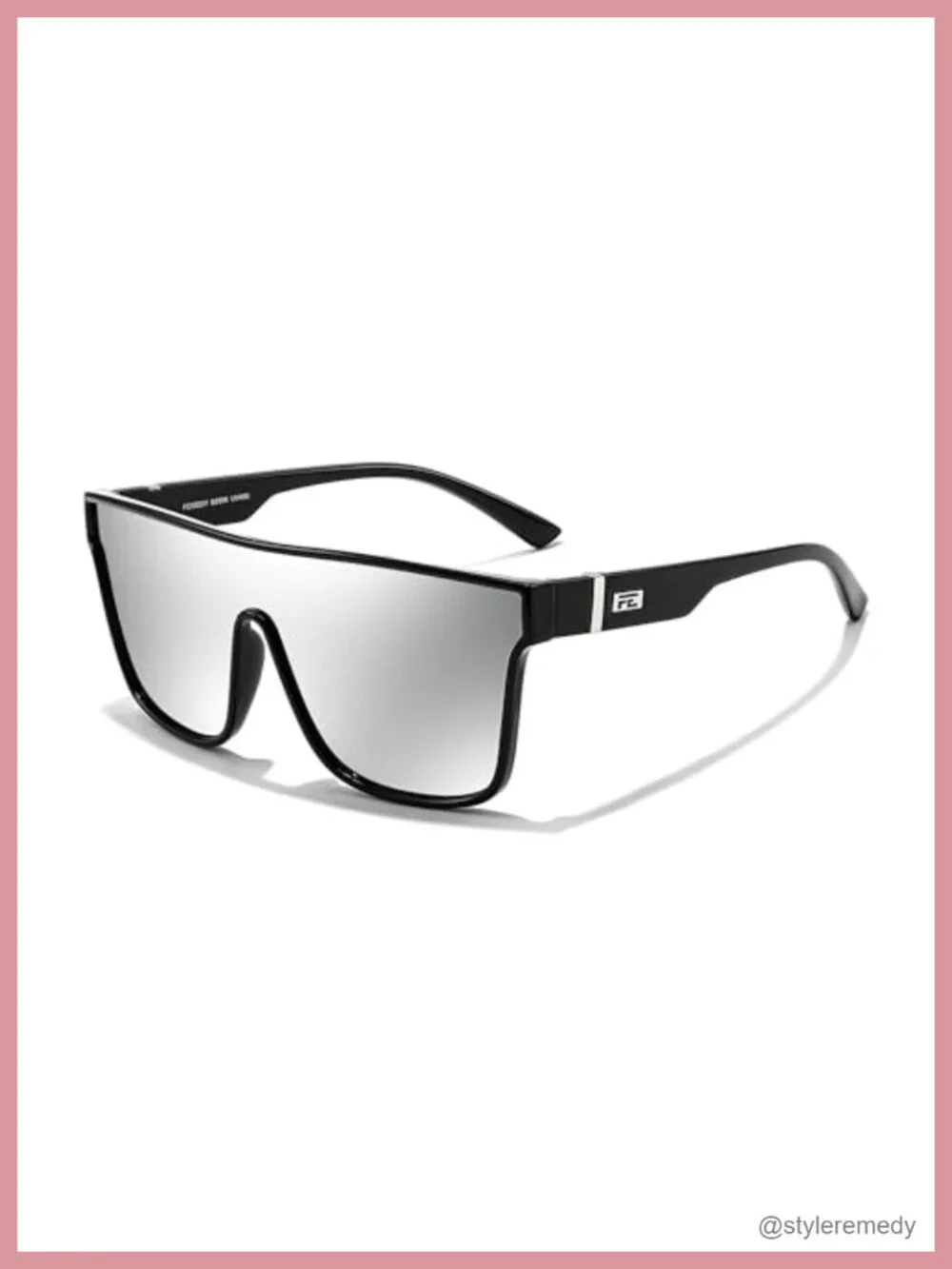 Oversized Square Mirrored Sunglasses with UV400 Protection